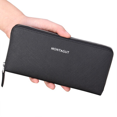 

Montagut MONTAGUT handbag mens large capacity zipper casual clutch bag hand wallet long mens bag R8318899531 black