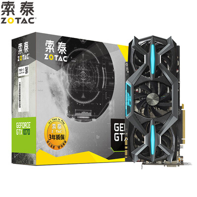 

ZOTAC GeForce GTX 1070 Player Power Extreme OC 1594-1784MHz 8058MHz 8G 256bit GDDR5 PCI-E Graphics