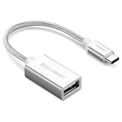 

Зеленый сшивание OTG кабель Type-C адаптер USB2.0 Android мобильных компьютеров Apple MacBook конвертер поддерживает музыку, как просо Huawei славы тканого серебра 40325