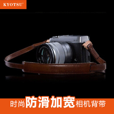 

KYOTSU достопримечательность Leica Sony микро-камера ремень кожаного скольжения диагонального уширения (коричневый)