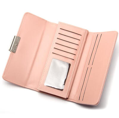 

Г-жа доўгі ўчастак патройны спражкі моды просты крыж-накрыж канверт Clutch жаночы кашалёк