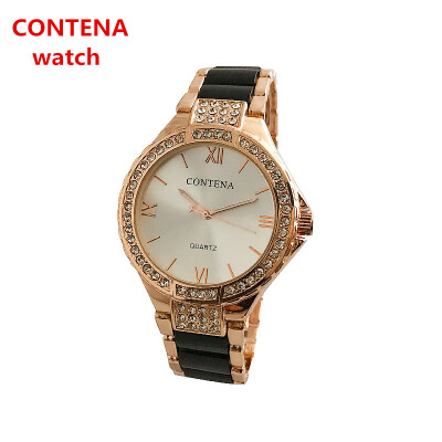 

CONTENA Luxury Elegant Ladies Fashion Alloy Watches Classical Crystal Bracelet Watches Women Trendy Wristwatch