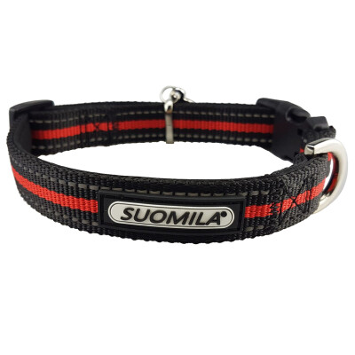 

Suomila dog necklace dog neck collar reflective diving material adjustable neck sets S red