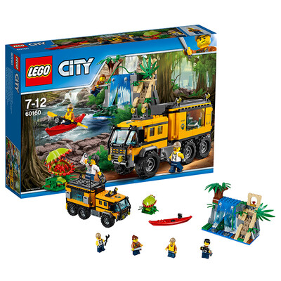 

Lego City Series 7 до 12 лет джунгли передвижная лаборатория 60160 LEGO детские строительные блоки игрушки
