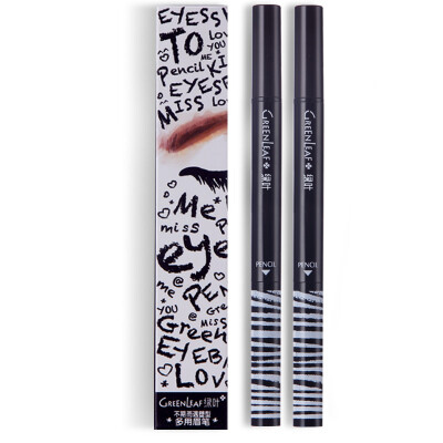 

Green leaves and met the case of multi-purpose eyebrow pencils 0.75g natural black (waterproof lasting no blooming automatic eyebrow pencil multi-purpose make-up easy to color