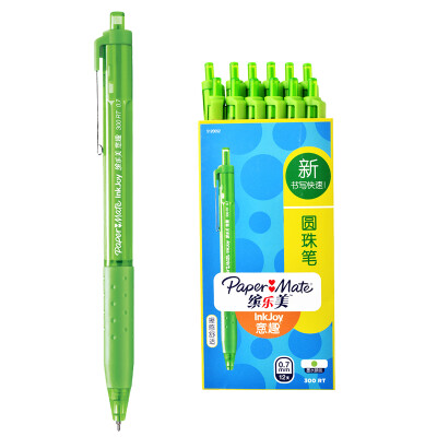 

Paper Mate Ball Pens 300 RT 0.7MM Lime Green Paper Box (12 Pack)