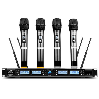 

Shinco H84 One Touch Four Wireless Microphone U Section Handheld FM Training Speakers KTV Microphone Wireless Microphone