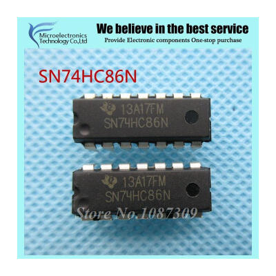 

10pcs free shipping 74HC86N SN74HC86N 74HC86 SN74HC86 DIP-14 Logic Gates QUAD 2-INPUT EXCE-OR GATE new original