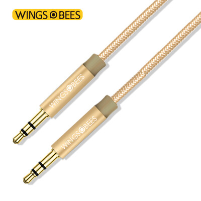 

Wings of Bees 35mm male-to-male AUX cablegold