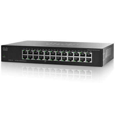 

Cisco (Cisco) SF90-24 24-портовый 100M неуправляемый переключатель черный