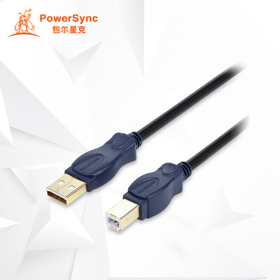 

PowerSync) UAB25K printer data cable 5 meters USB2.0 A public to B public data cable gold-plated black