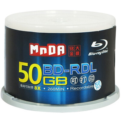 

Золотая тарелка Mingda (MNDA) BD-R DL 1-6 скорость 50G Blu-ray может печатать 50 баррелей голубого диска с чистым диском