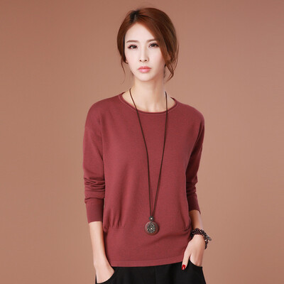 

City plus CITYPLUS 2017 autumn new women&39s clothing shirt clothing relaxed&lightweight shirt sweater solid color sweater CWYC178264 gray purple XL