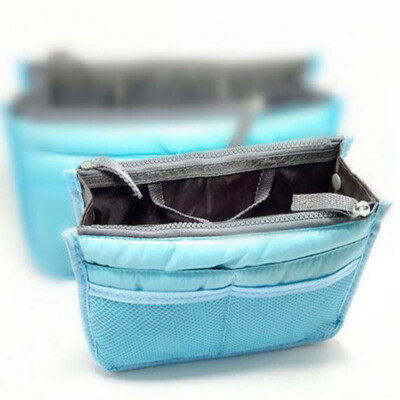 

Double zipper mini mini makeup bag multi-purpose washing and finishing bag portable travel bag