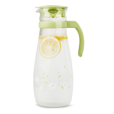 

Jingdong supermarket lilac 17L heat-resistant glass flowers on the cold water bottle large cold pot fruit juice pot WJEJ17G
