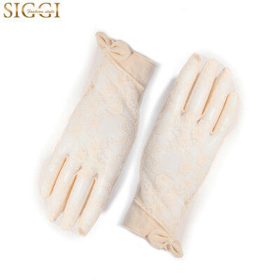 

Jingdong Supermarket Siggi CM16901 female Korean version of the tide elegant lace bow tie summer summer riding gloves beige 23 9CM