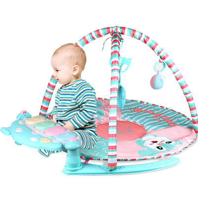 

AiYiNGlE 168-63 baby fitness frame baby pedal piano round pad stars with remote control mushroom foot pedal baby newborn rattle music baby crawling pad