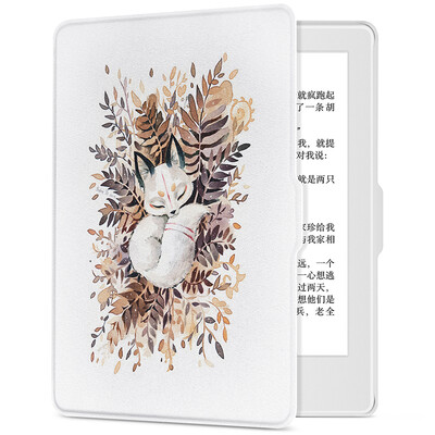 

Pottery fit Kindle 558 version of the protective cover shell painting series new Kindle e-book sleeping leather white - jungle sleeping fox