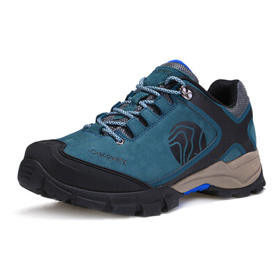 

Discovery outdoor autumn and winter men's warm anti-skid wear leather shoes hiking shoes hiking shoes DFAA91002 possession of blue 41