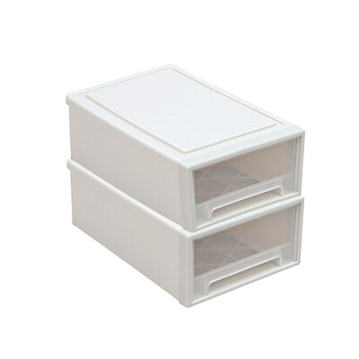 

Revitalizing drawer type desktop storage box medium Office table plastic two-layer small drawer storage cabinet file cosmetics sundries jewelry storage box finishing box CHM1392