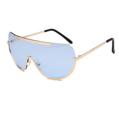 

Peekaboo oversized sunglasses clear lens women brand designer one lens half frame sun glasses for men and women super large uv400