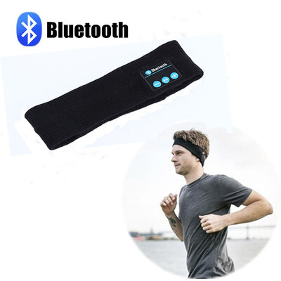 

Latest Wireless Bluetooth Headset Cap Earphones Head band With Mic Custom Knitted Beanie bluetooth sport band for summer