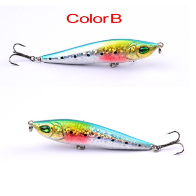 

1pc Fishing Lure Полные воды Pencil Bait 6Color рыболовные снасти 14.6g-0.52oz / 3.5 "-9cm Fishing Bait 6 # Черный крючок