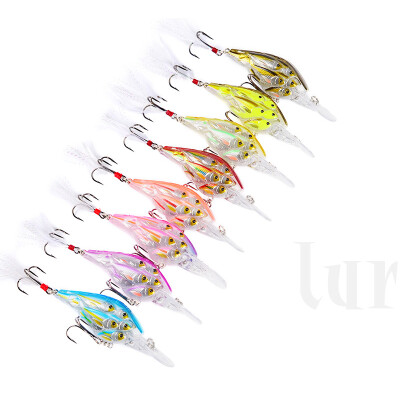 

1pc Painted Fishing Lures 2.76"-7cm/0.22oz-6.22g Crank Bass Baits Fishing Tackle