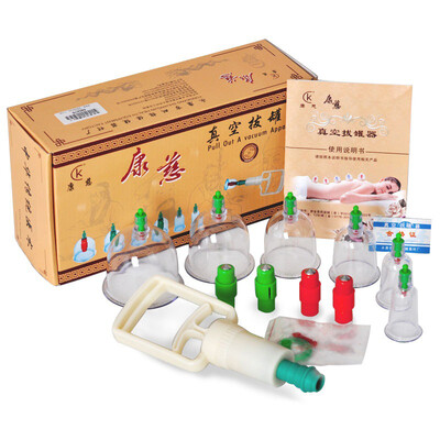 

KANGCI Chinese Cupping Therapy Set Vacuum Suction Pumping Handle 6-Cup
