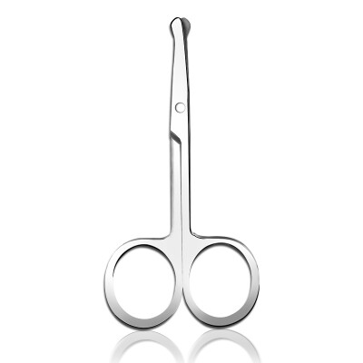 

UPLUS Stainless Steel Round Nose Hair Scissors Round Head Cut Cosmetic Scissors Beauty Nosepiece Hair Trimmer Nose Hair Beard Horn