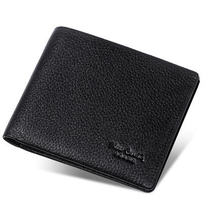 

Pierca card pierre cardin wallet mens short top layer leather business casual wallet youth vertical wallet JGA502142A black