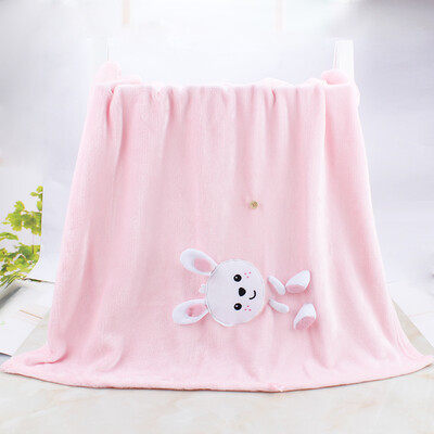 

US Fisher Children&39s Blanket Super Meng Meng Flannel Blanket Rabbit 80 100CM