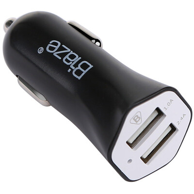 

BIAZE MC6 Dual USB / выход 2.4A плоский автомобильное зарядное устройство / универсальный мобильный телефон зарядка автомобиля Тиран золото