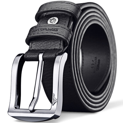 

SEPTWOLVES Mens Leather Belt Casual Series Cowhide Needle Buckle