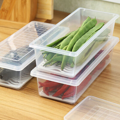 

Bao Yi Ni fresh box 2 sets of kitchen plastic sealed box storage box refrigerator storage box DQ9021-3 <2 only installed