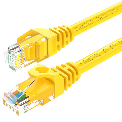 

Shanze (SAMZHE) six types of cable CAT6 Gigabit high-speed network line indoor and outdoor 8-core network cable Category 6 computer TV router cable YEL-6010 yellow 1 meter