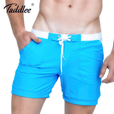 

Taddlee Brand Men's Swimwear Swim Beach Board шорты плавать сундуки Купальники Купальные костюмы Мужчины Плавательный боксер Surf Wear Gay