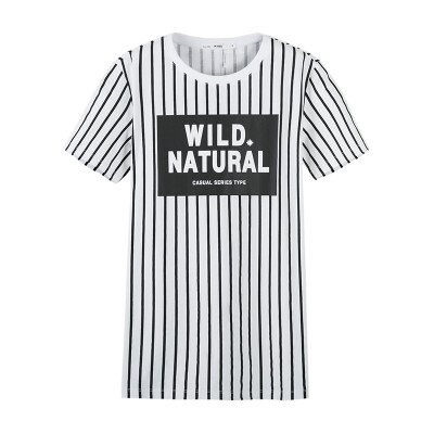 

Semir Semir short sleeve T-shirt summer lady striped print straight long t-shirt Korean version 12216000030 black&white tone