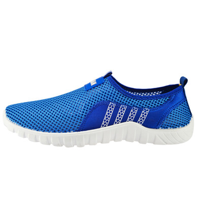 

Double Star casual shoes men a pedal lazy shoes breathable net shoes 9022 sapphire blue 42