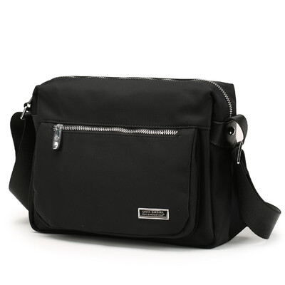 

St Paul&39s Men&39s Casual Shoulder Messenger Bag Men&39s Black Canvas Bag Men&39s Bag Horizontal Shoulder Bag IPAD Bag Black