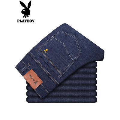 

PLAYBOY Playboy Jeans Мужские летние мужские джинсовые брюки с эластичными трусиками 17141085 Platinum Munich 32 (2 фута 5)