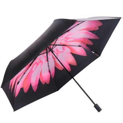 

Paradise umbrella UPF50 carbon fiber ultra light full shading black plastic inward transfer three fold umbrella umbrella sun pink 30034ELCJ