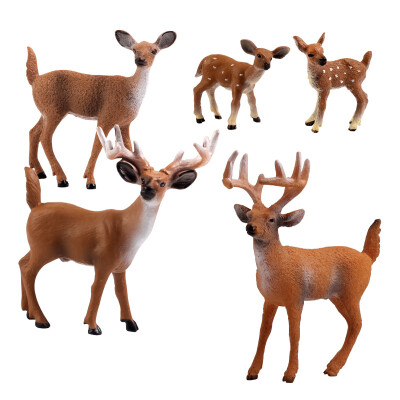 

SURPRESA V, Animal Set Toy Gift for Kids,white-tailed Deer Clan, 6 pieces of one set