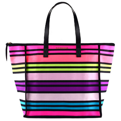 

VICTORIA&39S SECRET Victoria&39s Secret Rainbow Striped Fashion Beach Bag Shoulder Bag Handbag 352171 099 OS