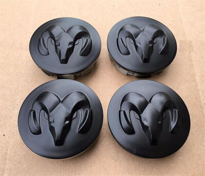 

4 pcs x 63mm Wheel Emblem Center, Hub Caps, Ram Head, Black, 52013985AA (Fits: Dodge