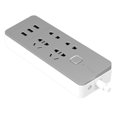 

Ши Наайд Electric (Schneider Electric) предназначен чи новый национальный стандарт гнездо 4 3 USB3.1A 1,8 метров монтажная плата полосы сопротивления пластины NSW1040U_SW серебро + белый