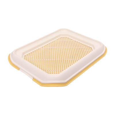 

Mika multi-function canine toilet small multi-purpose dog toilet anti-splash odor can be used for food bowl and water bowl tray light yellow