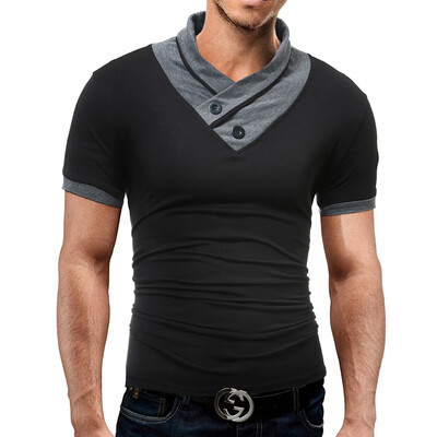 

Brand Men' T Shirt 2017 Summer Solid Fashion V-Neck Short-Sleeved Tees Male Casual T-Shirt Slim Male Tops Tees DD03