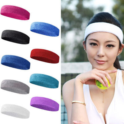 

Горячие моды женщин Мужчины Спорт Пот Sweatband повязка Йога головы группы волос