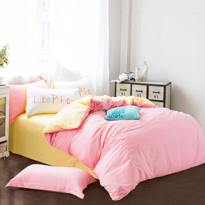 

Yalu free four sets of home textiles cotton Shuangju pure color kit 15 m -18 m bed general bed bedding 200 230cm silhouette